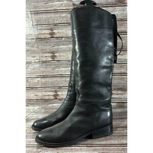Tony Mora tall Leather Boots Size 36 US 6 color black made in Spain